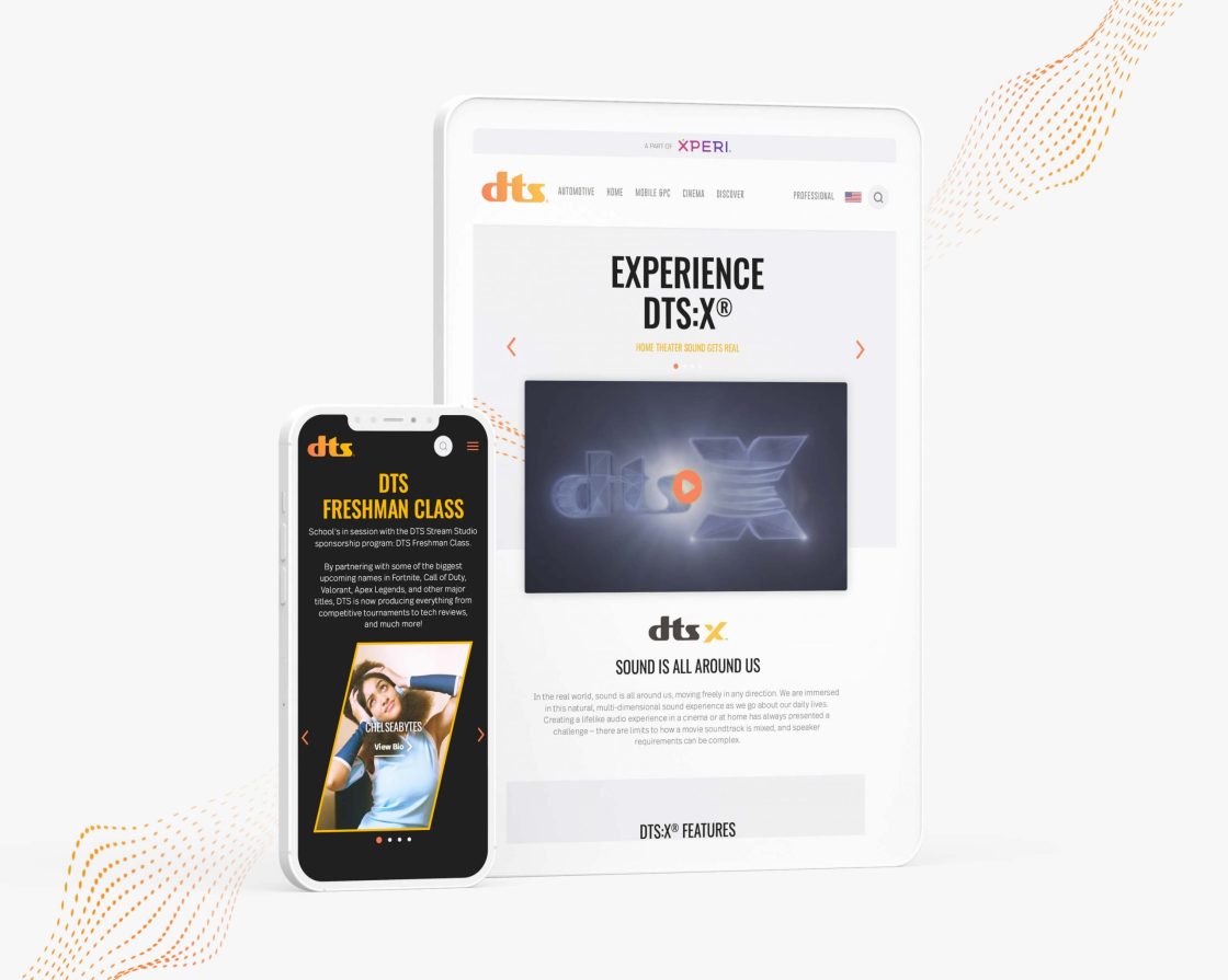 DTS Audio Technology Web Design